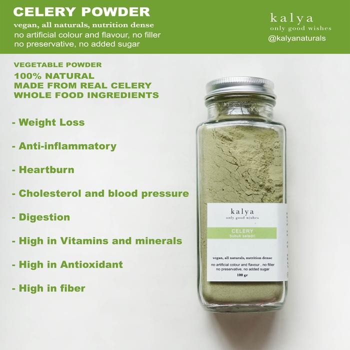 

VEGETABLE POWDER CELERY BUBUK SAYURAN SELEDRI MURNI HEALTHY SMOOTHIES