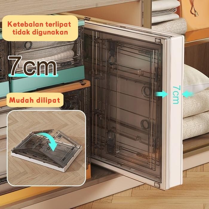 Storage box pakaian kontainer plastik box Serbaguna kotak penyimpanan plastik lipat yang dapat