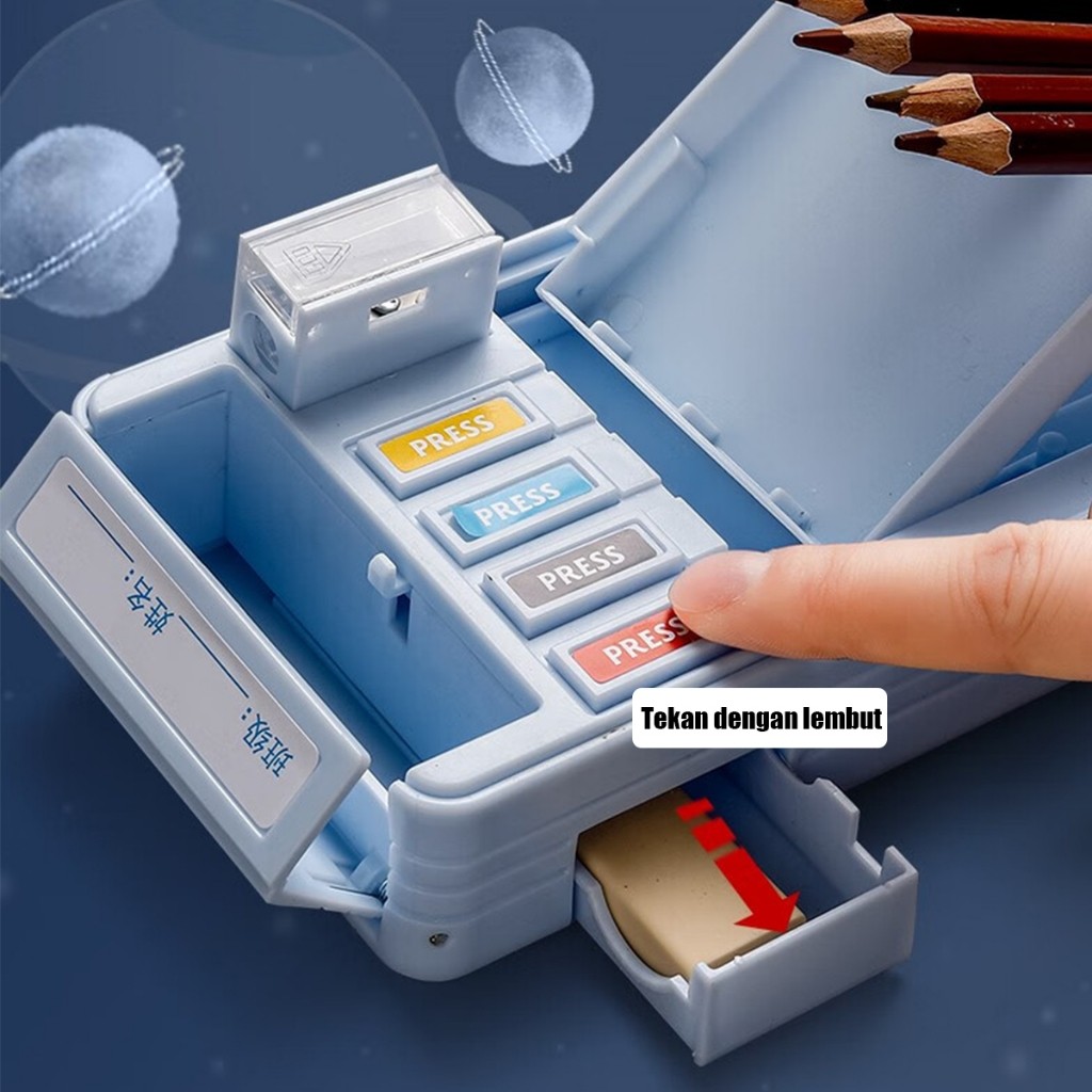 

MATOUGUI - Kotak Pensil/Tempat Pensil Bahan Plastik Multifungsi Untuk/Multifungsi Kotak Penyimpanan