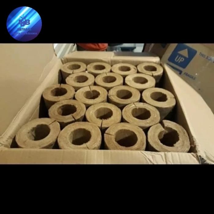 Pipa Rockwool Batangan / Rockwool Pipe Insulation 1/2 3/4 1 11/4 11/2 2 21/2 3 4 5 inch Kode 487