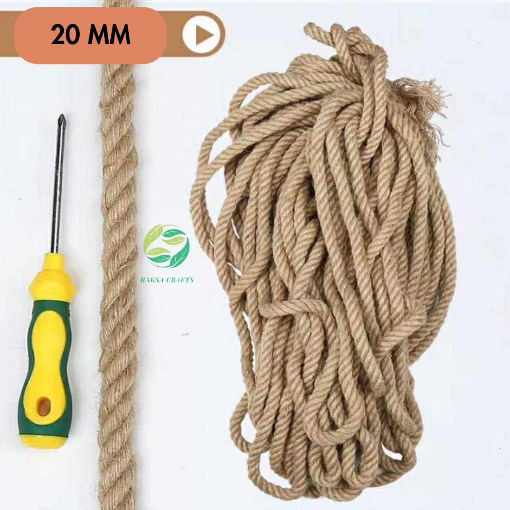 Flowersbloom Tali Tambang Besar Goni / Tampar Goni / Tambang Rami 20Mm