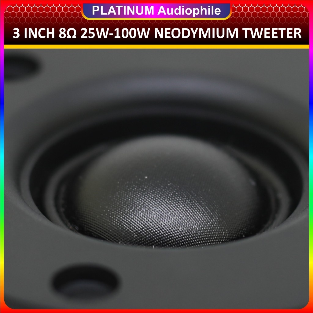 Tweeter 3 Inch 74mm 8 ohm 100W Silk Film Dome Neodymium Tweter Speaker LM-300R