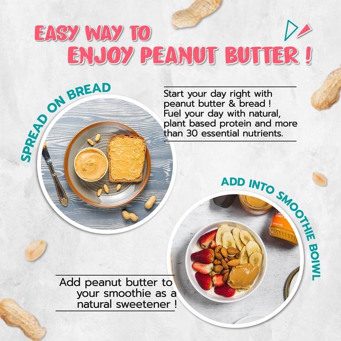

JTTOP" TONG GARDEN 340G UNSWEETENED CRUNCHY PEANUT BUTTER