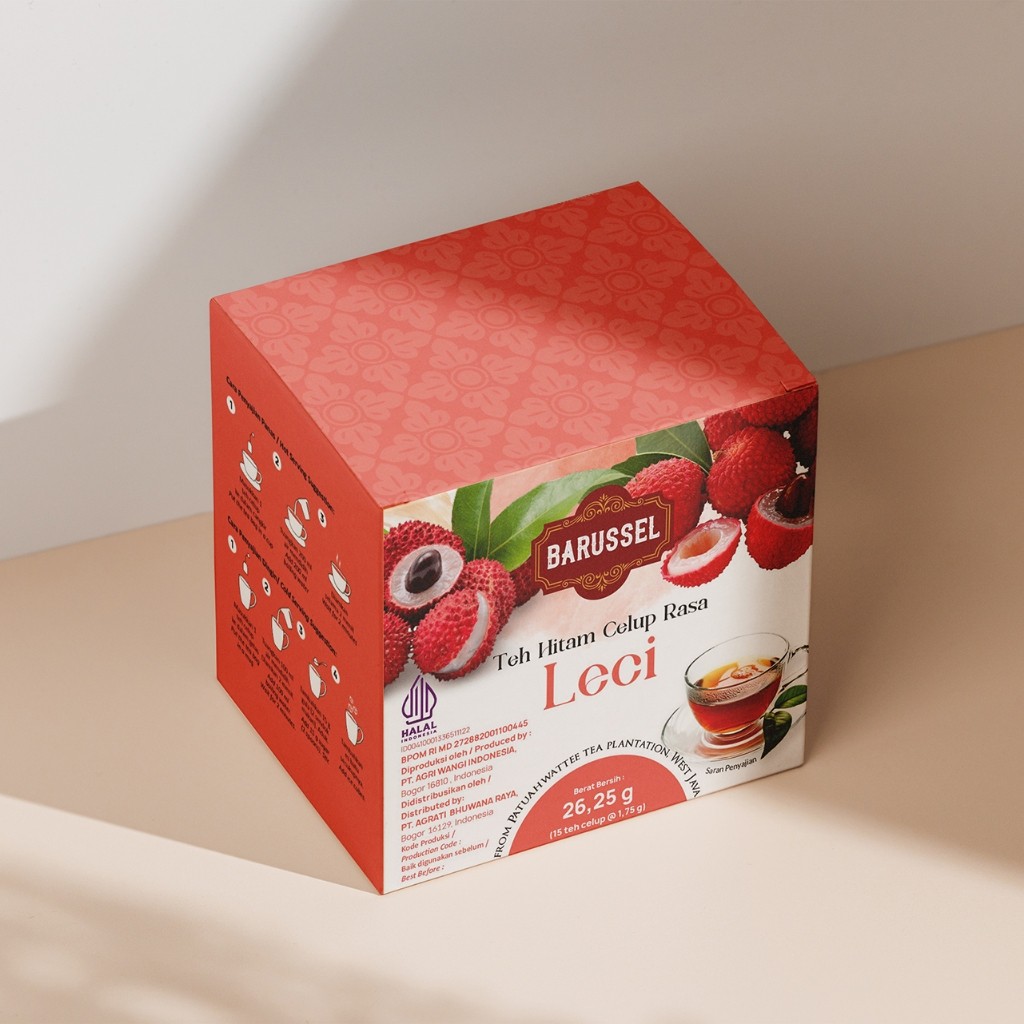 

BARUSSEL Lychee Tea Teh Celup Rasa Leci