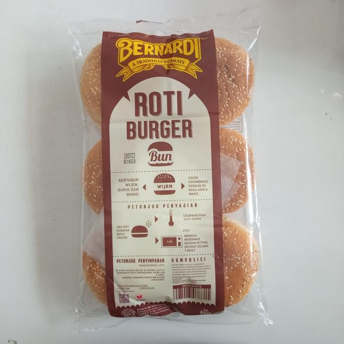 

JTTOP" BERNARDI ROTI BURGER WIJEN 6 PCS
