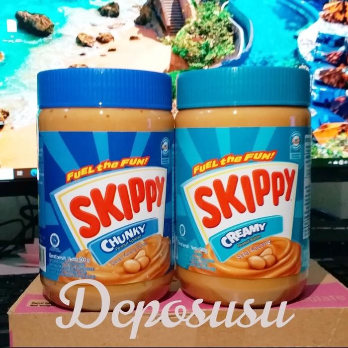 

JTTOP" SELAI SKIPPY JAM 500G - CREAMY PEANUT BUTTER CHUNKY PEANUT SPREAD