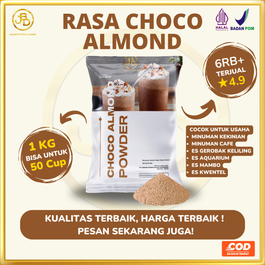 

Bubuk Minuman Premium CHOCO ALMOND -Jakarta Bubble Drink BPOM&HALAL
