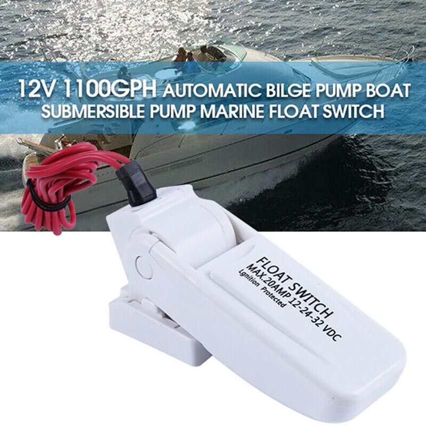 Marine Float Switch 12V 1100GPH Automatic Bilge Pump Boat Submersible Pump