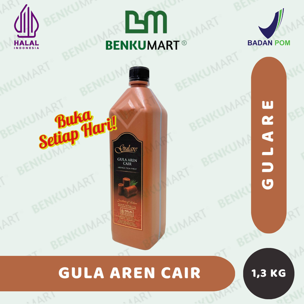 

Gula Aren Cair PREMIUM Gulare 1,3 Kg Palm Sugar Syrup Sirup 1.3 HALAL