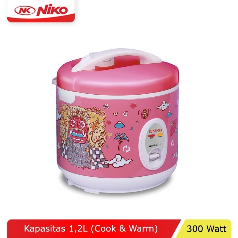 Niko Rice Cooker Kecil 1.2 L Gohan Magic com niko Culture dan Tropical