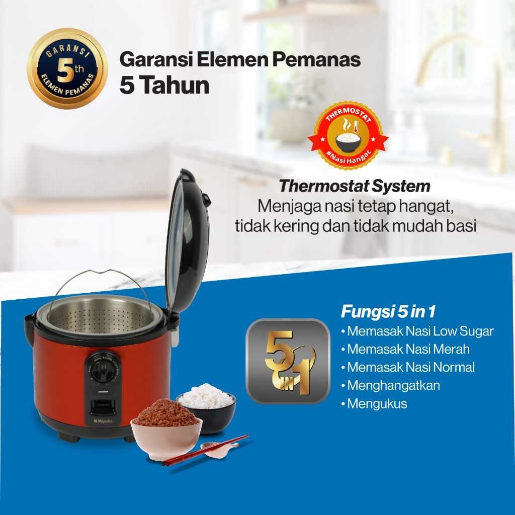 (READY COD) MAGIC COM / RICE COOKER MIYAKO MCM-721 LST / MCM721LST / MCM 721 LST LOW CARBO / LOW