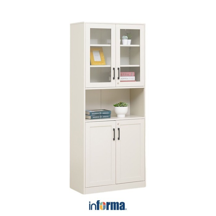 

Informa Patto Lemari Arsip Kantor Metal Mid Open - Abu-Abu File Cabinet Lemari Besi Kabinet Tempat