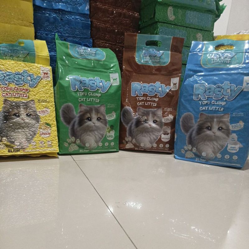 Pasir tofu Rasty 8 liter tofu clump cat liter tofu 8 liter promo