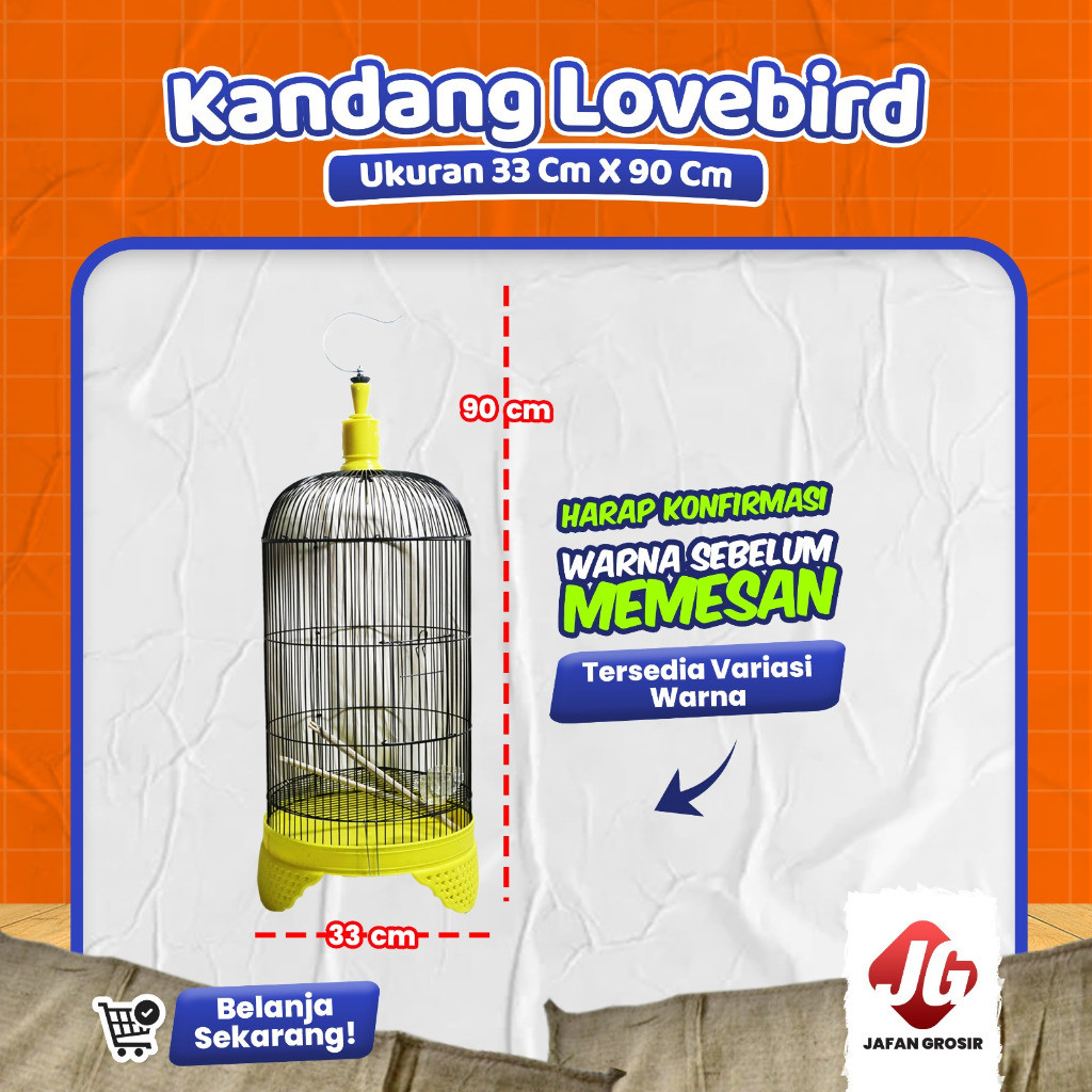 kandang Love Bird kandang burung Love Bird kenari Parkit 33 Cm