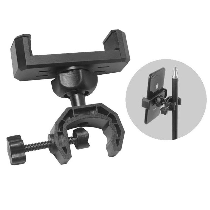 Phone Holder Tripod HP Mount Clamp Bracket Penjepit Stand Tiang Vlog Live Pad Tablet Holder