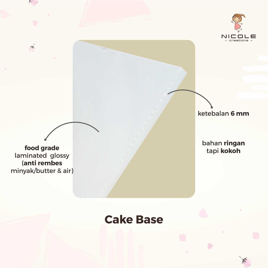 viral Cake Base/Tatakan Kue/Alas Kue/Bottom Cake Reguler 24 cm by Nicole Creation Bandung
