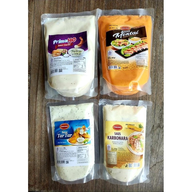 

Prima Agung Saus Mentai 500 Gr Saus Garlic Saus Tartar Saus Karbonara