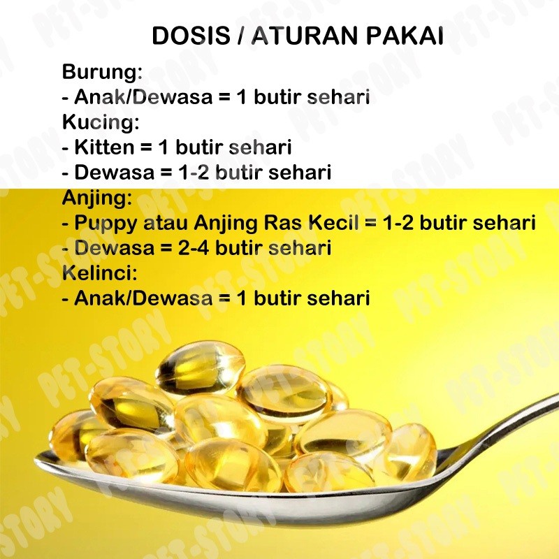 Minyak Ikan Tung Hai Fish Liver Oil 500pcs Minyak Ikan Kucing Untuk Ayam Beternak Ayam Termurah