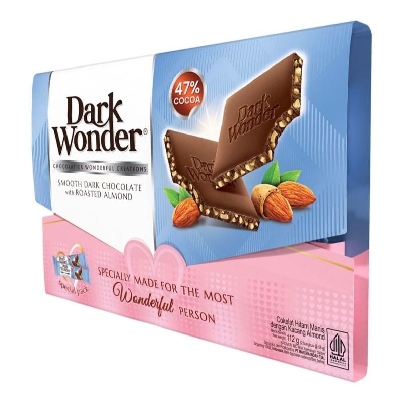 

Dark Wonder Edisi Valentine Smooth Cokelat Hitam Almond Panggang Spesial Pack 2 x 56 gr