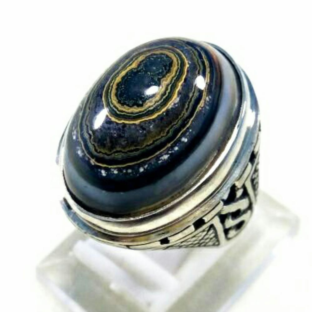 Natural Cincin Batu Akik Natural Sulaiman Mata Dewa Tampil Beda