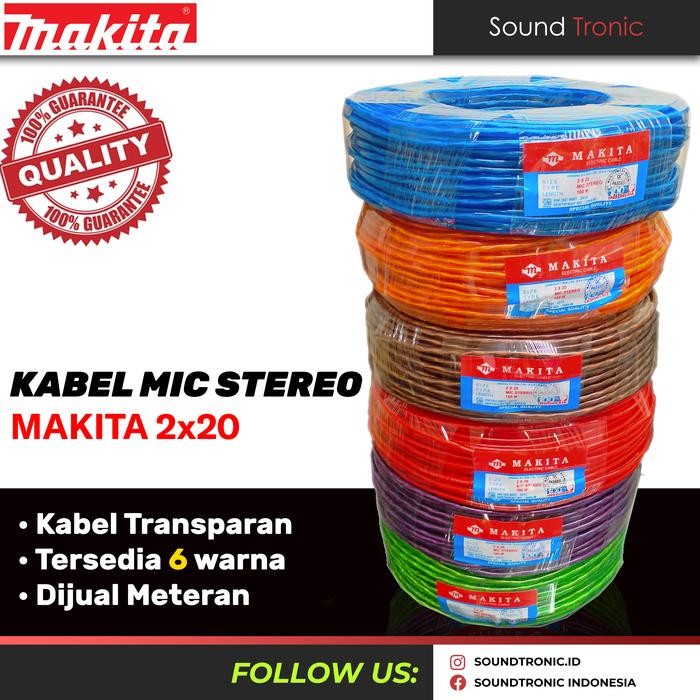 Kabel Mic Stereo Makita 2X20 1 Roll (100 Meter)