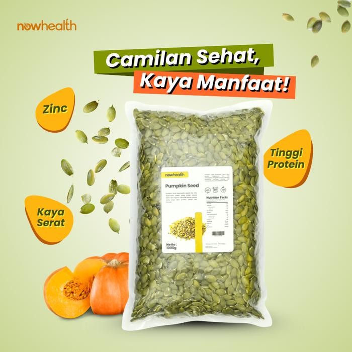 

Pumpkin Seed 1 Kg Nowhealth Biji Labu Kupas Organik Promo