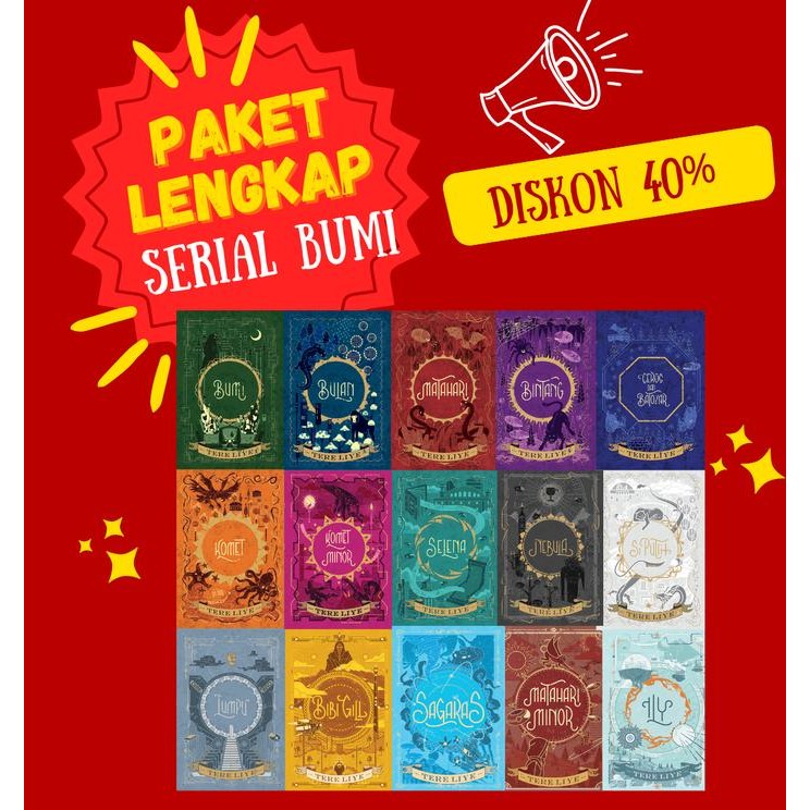 

Tere Liye - Paket 15 Buku SERIAL BUMI s/d Buku ILY *