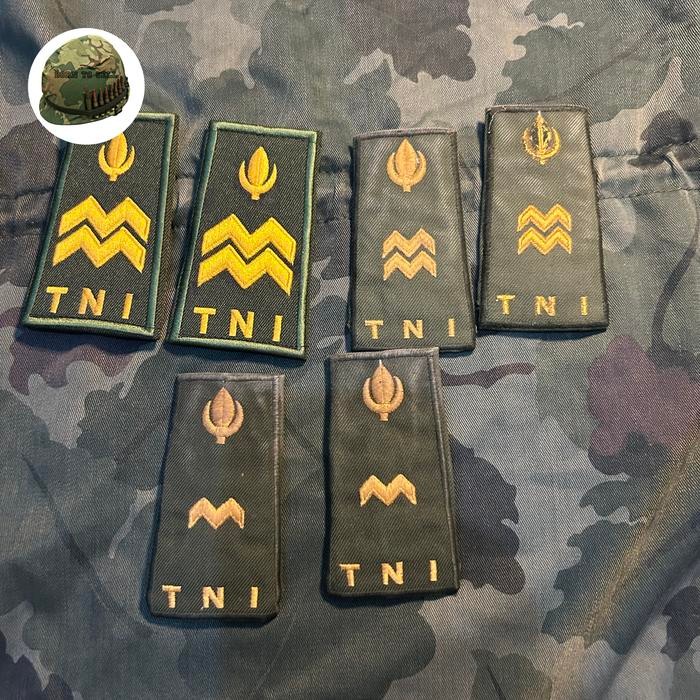 PREMIUM Tanda Pangkat Pundak militer TNI AD jadul era 90-2000an ex-KOWAD TNI AD.