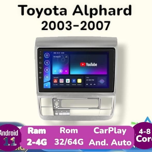 Headunit Android untuk ALPHARD 2003-2007 Paket PnP