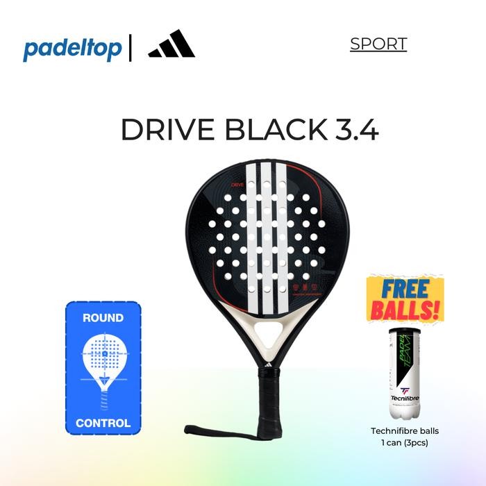 PREMIUM ADIDAS DRIVE BLACK 3.4 PADEL RACKET RAKET PADEL RAKET ADIDAS