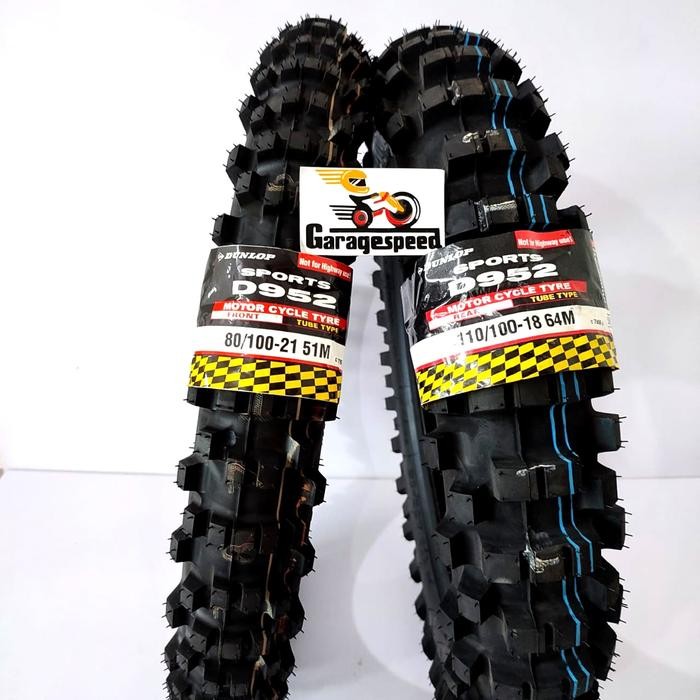 PREMIUM Ban Depan Belakang Dunlop D952 110 18 21 Advanture Trail KLX CRF WR
