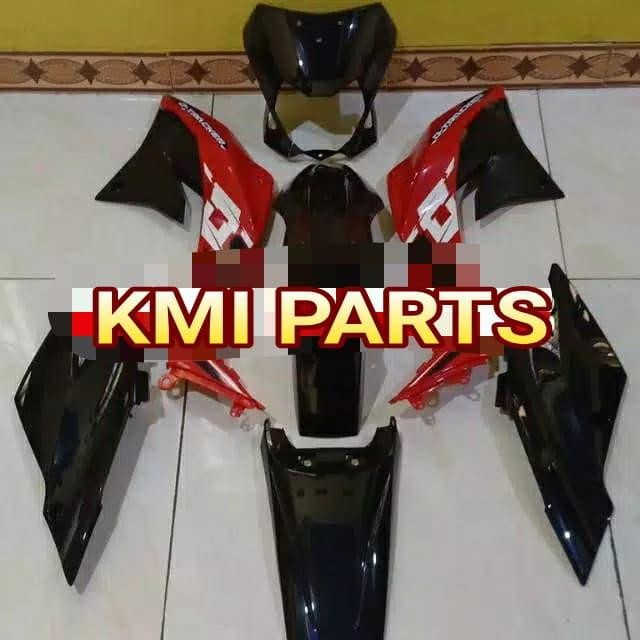 PREMIUM Full cover body klx 150 dtracker new hitam merah 2018 original Kawasak
