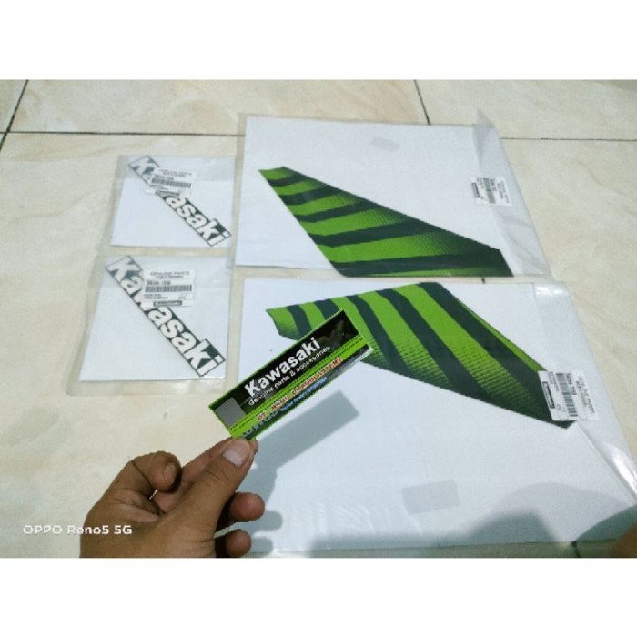 PREMIUM striping stiker tangki set ninja ss hijau zebra 2015 original Kawasaki