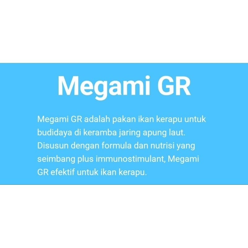 Pakan ikan MEGAMI 1 sak