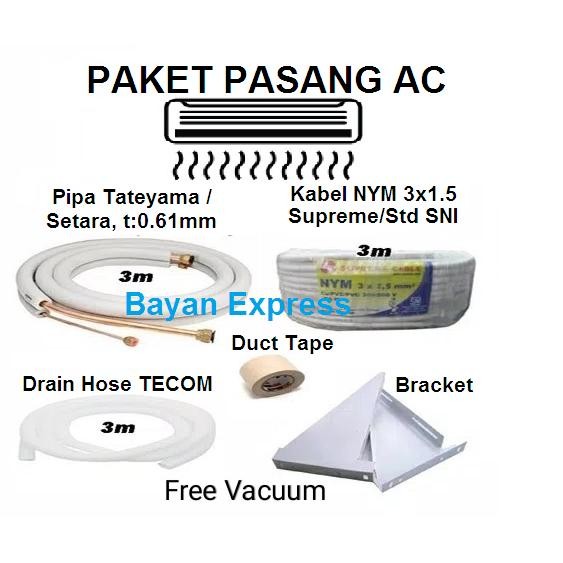 Paket Pasang Ac 0.5 - 1 Pk + Akses