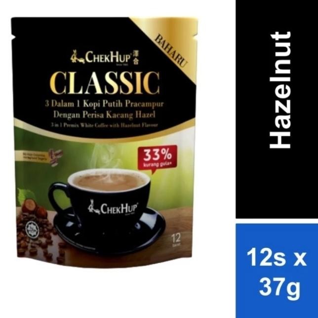 

Terlaris Chek Hup/Chekhup Classic Hazelnut White Coffee Pracampur 3In1 Ongkir Termurah
