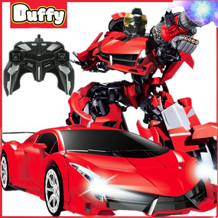Duffy ToysMainan Mobil Remote Control Robot / Remote Control Mobil Sport Car Robot Transform / Rc
