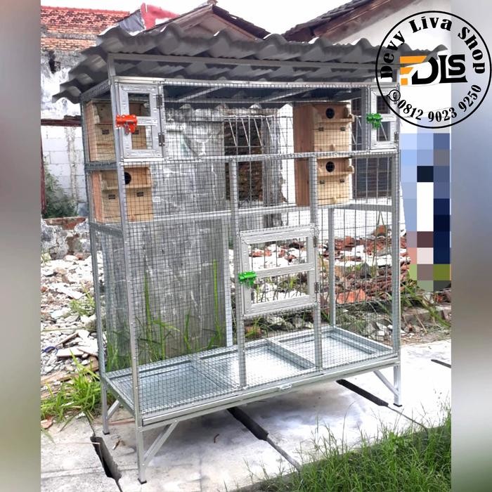 Kandang burung sangkar koloni lovebird+glodok