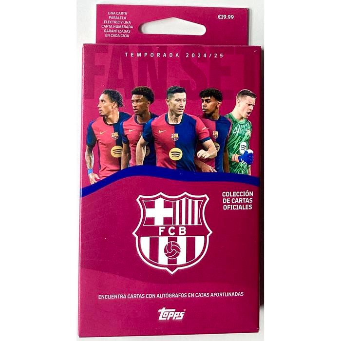 2024/2025 Topps Fan Set FC Barcelona Official Trading Cards (24/25) - Hanger Box (28 Cards)