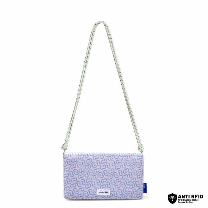 [Kenes Wallts] Wallts Charmaine Monogram Creme - Dompet Kanvas Wanita Tas Selempang Dompet Wanita