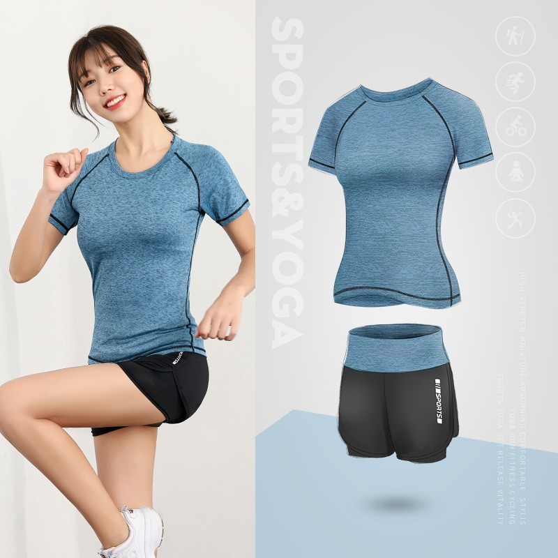 BAJU GYM WANITA ONE SET OLAHRAGA SENAM SETELAN KEKINIAN IMPORT TRAINING HIGHWAIST JOGER CELANA