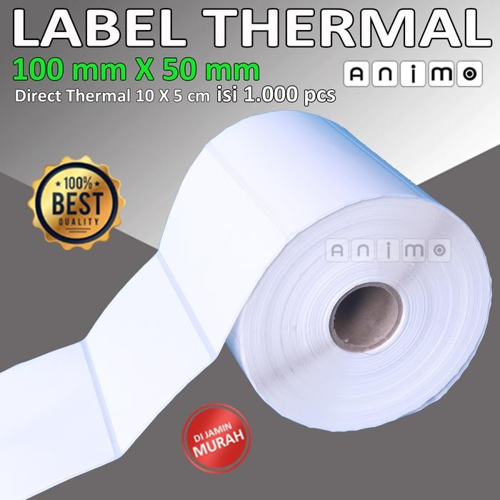 

Terlaris- Label Bare Thermal 100 X 50 Mm Label Thermal 10X5 Cm Isi 500 Pcs