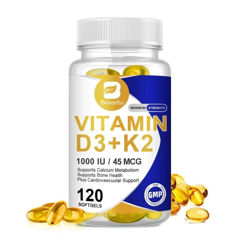Beworths Vitamin D3+K2 1IU 45Mcg 120