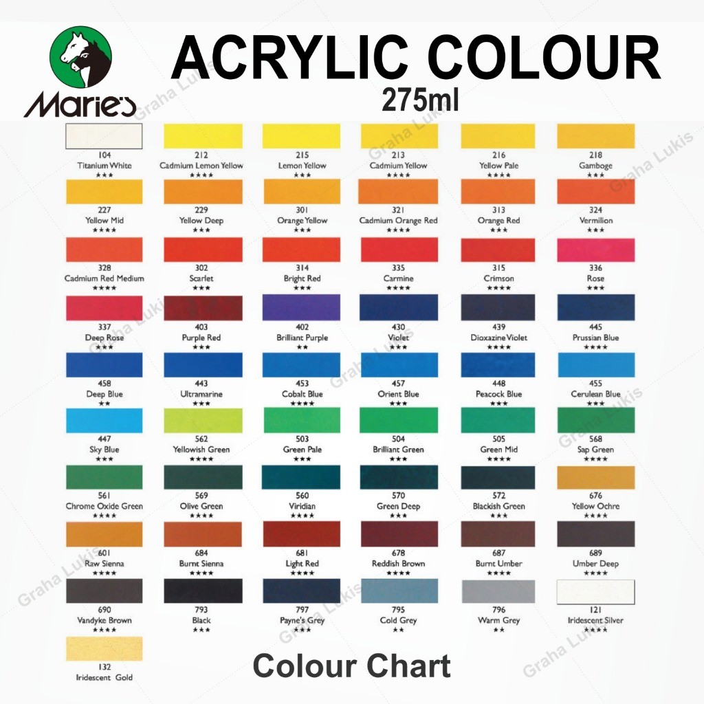 

Maries Acrylic Paint 275ml / Cat Maries Akrilik 275ml