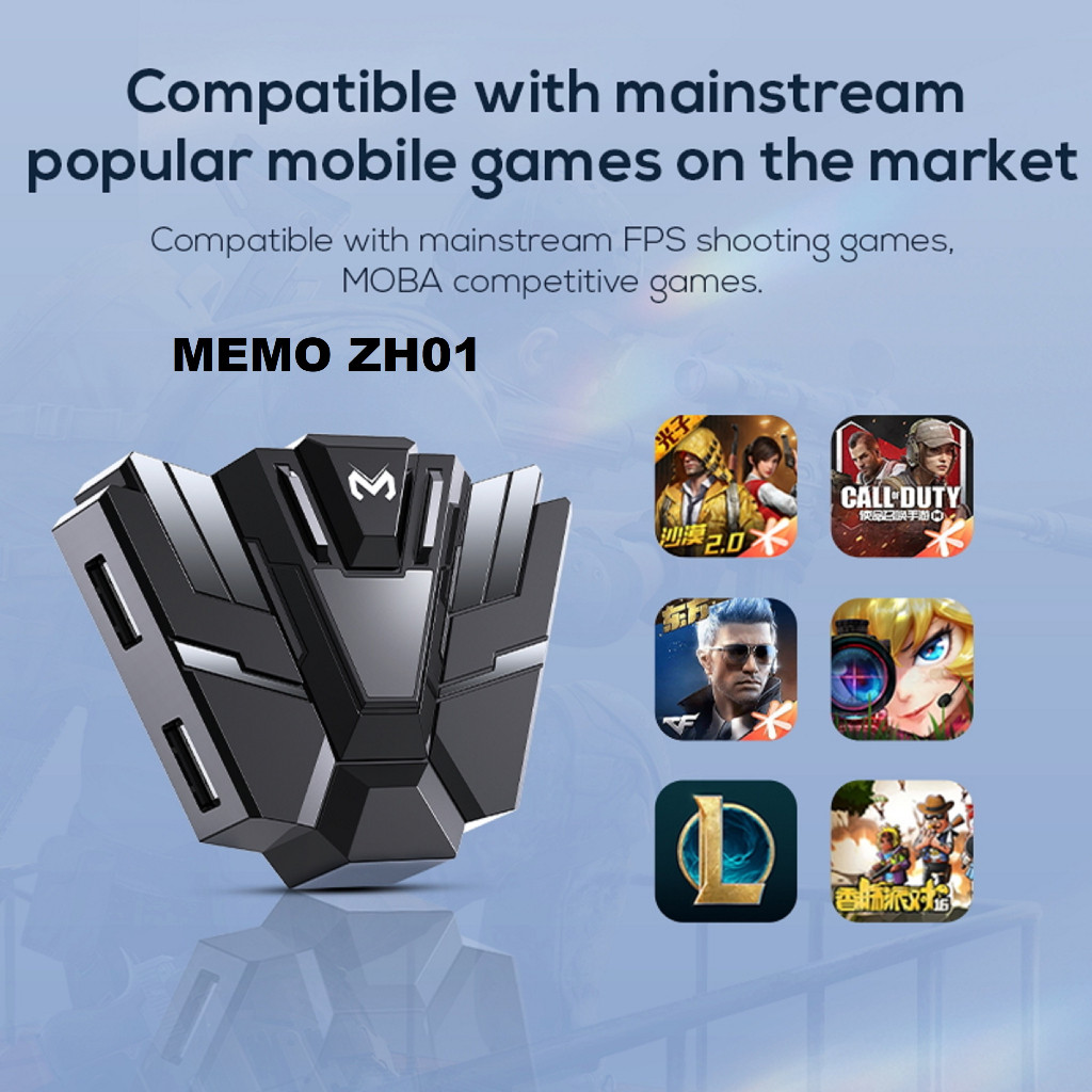 MEMO ZH01 OTG Converter Keyboard And Mouse Gaming RGB For Android