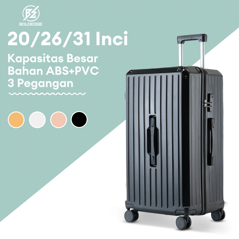 BoldEdge Koper 20/26/32 Inch ABS PVC Koper Size Kabin Bagasi Berkapasitas Besar Perjalanan Liburan