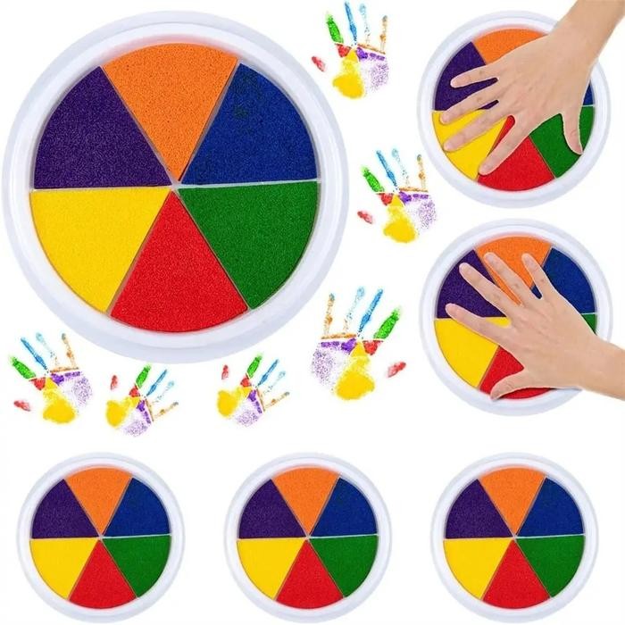 

Art - 25 Warna Cap Tangan Finger Painting Anak Melukis Dengan Jari