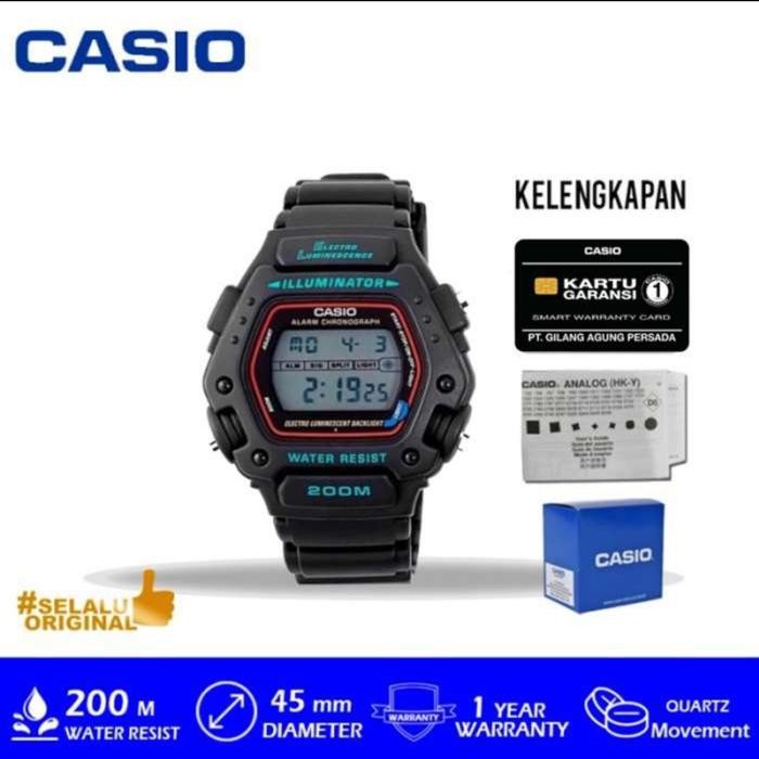 Jam Tangan Pria Casio General Digital Dw-290-1V / Dw 290 1V Original Garansi Resmi