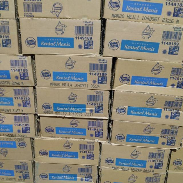 

Susu Bendera (Frisian Flag) Kental Manis Putih Sachet / Dus (20 Pack)