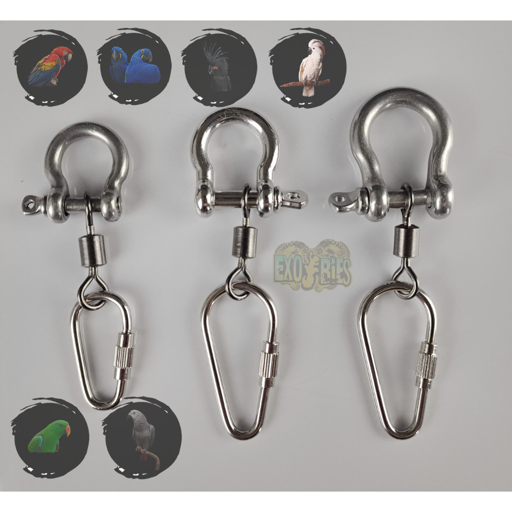 Borgol Kaki Burung Paruh Bengkok Model Omega Borgol Kaki Parrot Pengait Kaki Burung